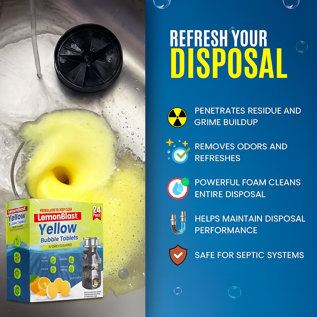 LemonBlast Deep Clean Bubble Tablets | Buy 1 Get 1 Free | 24pc
