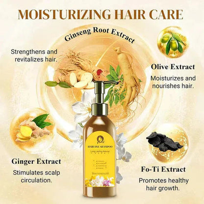 Natural Hair Dye Shampoo – Long-Lasting & Chemical-Free (Pack of 2, 100ML Each)